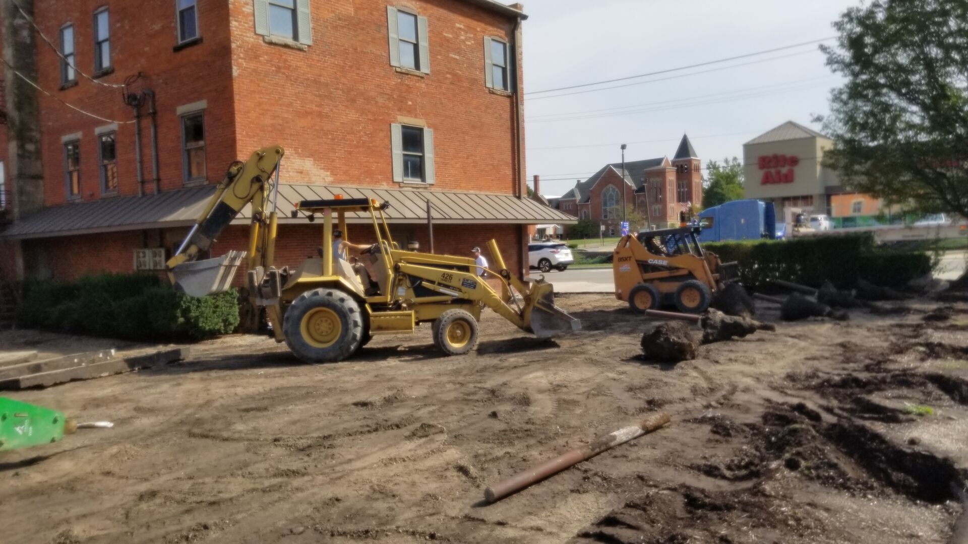 Downtown Shelby construction underway